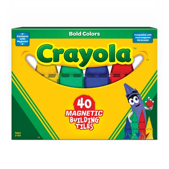 Crayola Bold Magnetic Tiles 40-Piece Set