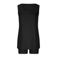 thumbnail image 3 of Njoeus Womens 2 Piece Outfits Sleeveless Tunic Tops Skinny Biker Shorts Sweatsuit Sets Tracksuits S-XXL, 3 of 4