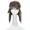 thumbnail image 4 of Unisex Men Women Russian Hat Trapper Bomber Warm Ear Flaps Winter Ski Hat Cap Headwear, 4 of 7
