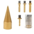 thumbnail image 2 of Apmemiss Firewood Drill Bit Set with 4 Handles, 42mm / 32mm Detachable Fire Wood Splitter Drill Bit Tool, Wood Splitting Drill Bit Cones Wood Log Splitter Drill Bit for Electric Drill Machine (32mm), 2 of 6