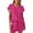 Hot Pink, variant on MuXiKeJi Clothes 2 Piece Sets for Women Summer Short Sets Travel Vacation Outfits Cap Sleeve Sweatsuit Side Slit Wide Leg Pants S-3XL