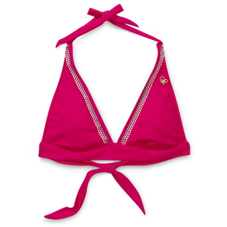 Juniors Banded Halter Bikini Top