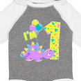 thumbnail image 4 of Inktastic Happy Dinosaur First Birthday-purple Boys or Girls Long Sleeve Baby Bodysuit, 4 of 5