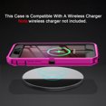 thumbnail image 6 of Petocase for iPhone SE Case 3rd & 2nd Generation, for iPhone SE 2022/2020 Built-in Screen Protector Heavy Duty Protective Shockproof 3-Layer Full Body Rugged Phone Cover,Rose Red/Black, 6 of 7