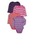 thumbnail image 2 of Baby Cotton Bodysuits Striped 4-Pack, 2 of 2
