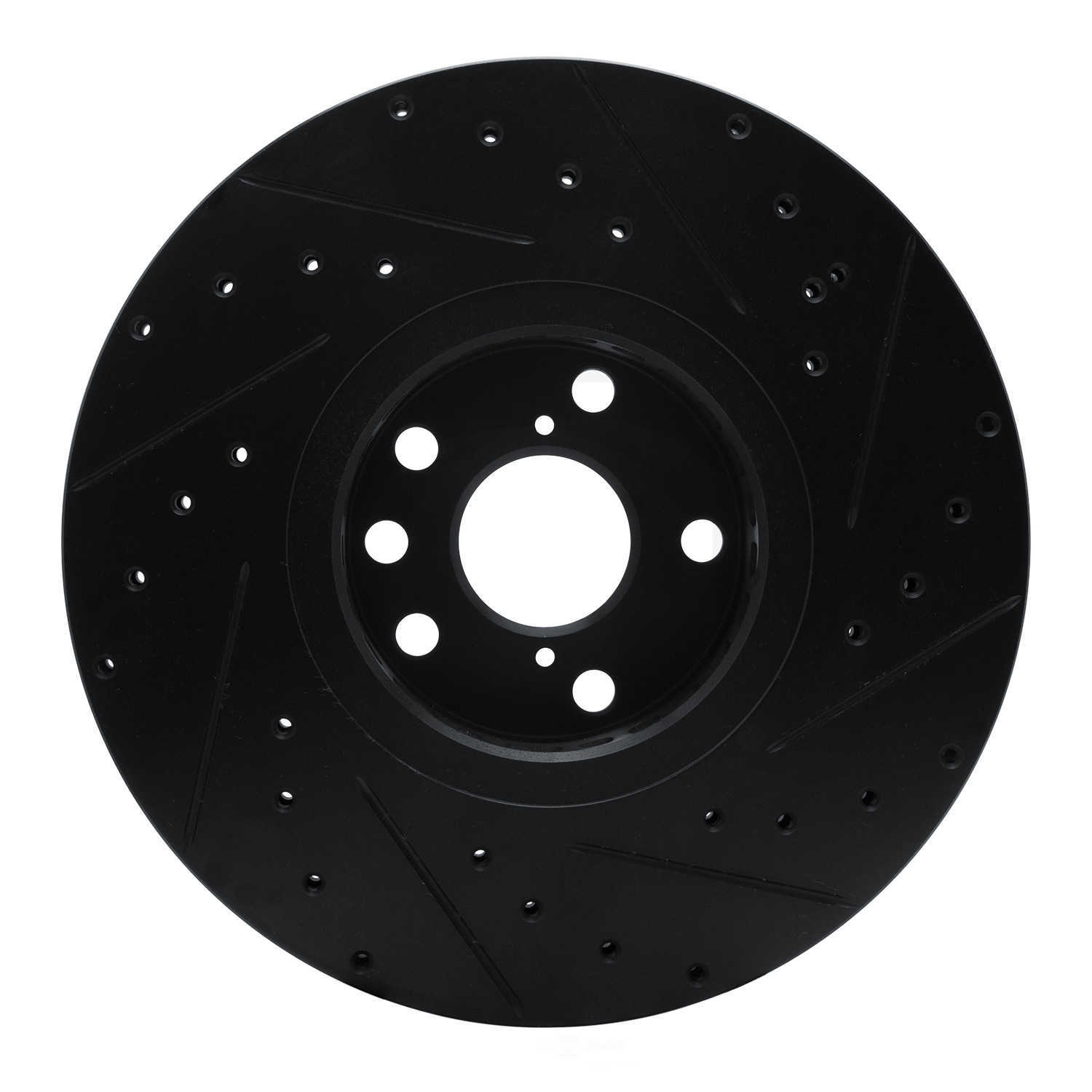 Dynamic Friction Company 633-75052D DFC Brake Rotor - Drilled And Slotted - Black
