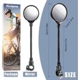 thumbnail image 3 of Bike Mirror, Adjustable Handlebar Rear View Mirrors For Mountain Road Bike Bicycle Electric Motorcycle (Black-2PC), 3 of 5