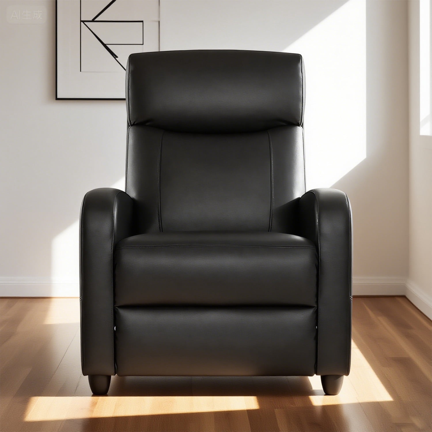 CONCETTA Massage Recliner Sofa Chair, 160° Reclining, Vibration Massage, 275lb Capacity, Black
