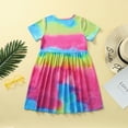 thumbnail image 3 of Penkiiy Toddler Baby Kids Girls Tie Dyed Dress Princess Dresses Casual Clothes Toddler Girls Clothes 9-10 Years Hot 2023 Summer Deal, 3 of 8