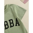 thumbnail image 6 of Qmyliery Kids Tops Short-sleeved Round Neck Letter Printing Shirt Tops Casual, 6 of 9