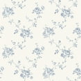 thumbnail image 3 of Galerie Wallcoverings  Palazzo Collection Delicate Floral Vinyl on Non-woven Matte Wallpaper Roll 33 feet x 21 inches - Silver, 3 of 5