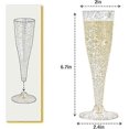 thumbnail image 2 of 30 Pack Plastic Champagne Flutes Disposable 4.5 Oz Gold Glitter Plastic Champagne Glasses Perfect for Wedding,Thanksgiving Day, Christmas, 2 of 5