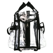 SHANY Clear Makeup Bag, Pro Mua rectangular Bag with Shoulder Strap, Large