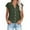 Army Green, variant on Cmfcve Women Cauze Henley Top Cotton Linen Henley Shirt Loose Button Down Short Sleeve Basic Casual Blouse Summer 2025