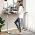 thumbnail image 2 of Giantex Electric Height Adjustable Standing Desk, Ergonomic Stand Computer Workstation, Gray + Black, 2 of 8