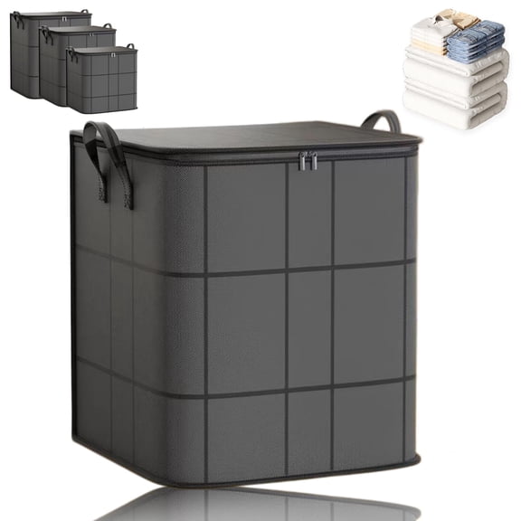 Dust-Proof Comforter and Bedding Organizer, Foldable Large-Capacity Storage Bags, Dustproof Organizer for Bedding with Reinforced Handles & Sturdy Zippers, for Home or Travel