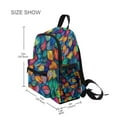 thumbnail image 3 of FORMRS School Backpack with Front Zippered Pocket 12" Student Travel Daypack, Vibrant Art Leaves Pattern, 3 of 6