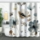 thumbnail image 1 of Cortina de ducha decorativa para baño, tela divisoria, impresión digital, cortina impermeable para baño con ganchos, sin perforaciones, 1 of 5