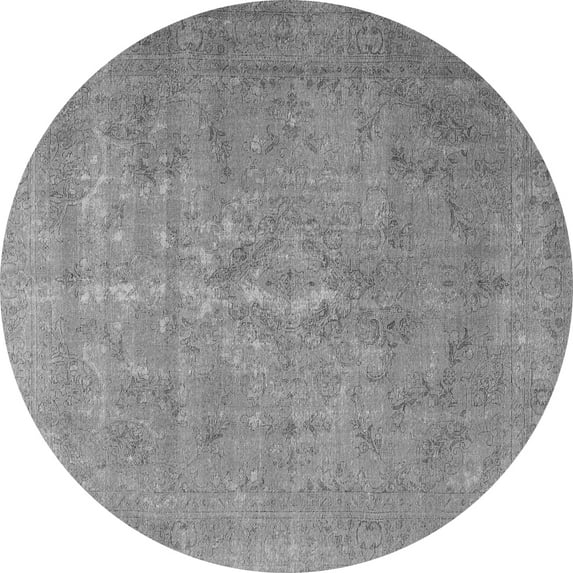 Ahgly Company Indoor Round Persian Gray Traditional Area Rugs, 6' Round