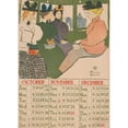 thumbnail image 2 of Edward Penfield 18x24 Black Ornate Framed Double Matted Museum Art Print Titled: October November December 1897 Calendar (1897), 2 of 5