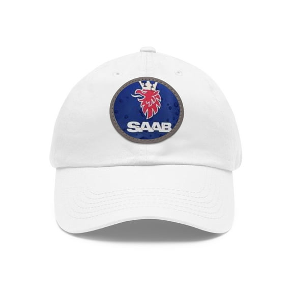 SAAB Dad Hat with Leather Patch (Round)