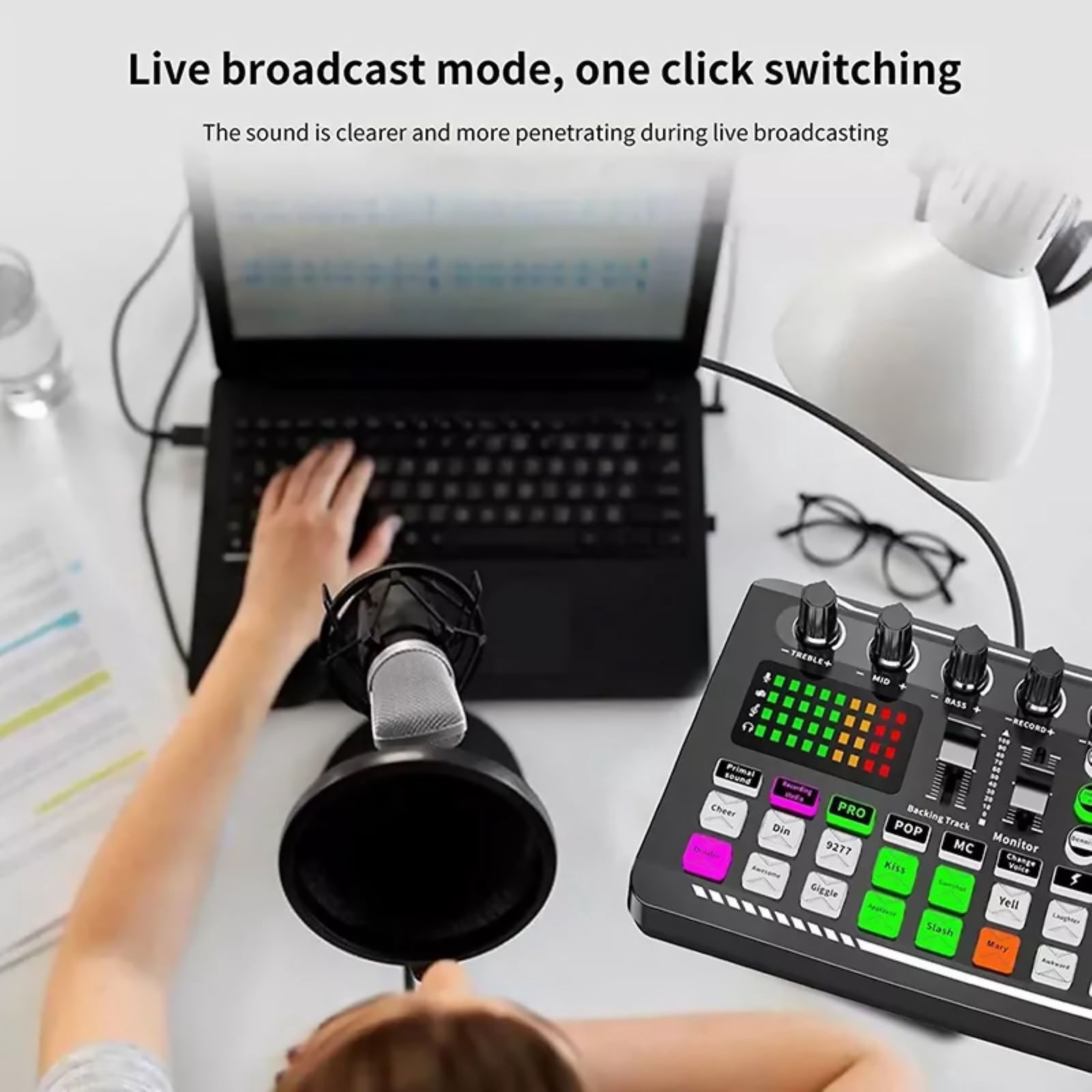 F998 Sound Card Podcast Recording Equipment Mixer Voice Live DJ Audio Bluetooth TAPDRA Spare Part