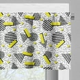 thumbnail image 5 of Ambesonne Geometric Valance & Curtain, Zigzag Chevron Circle, 55"x45", Yellow Black White, 5 of 6