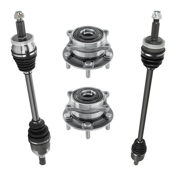 AutoShack Front CV Axle Shaft Wheel Hub Bearing Assemblies without ABS | Replacement for 2015-2019 Hyundai Sonata 2016-2020 Kia Optima | 4-PC