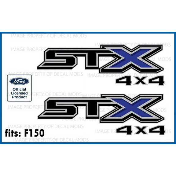 Decal Mods STX 4X4 Decals Stickers for Ford F150 (2015-2020) (set of 2) Officially Licensed (Blue) - FBLU