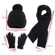 thumbnail image 3 of Sombreros para mujer y hombre, gorro de punto, bufanda cálida, guantes, jersey grueso de tres piezas, gorro para mujer., 3 of 3