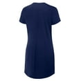 thumbnail image 3 of Women's Fanatics Navy Atlanta Braves Ruched Drape T-Shirt Dress, 3 of 5