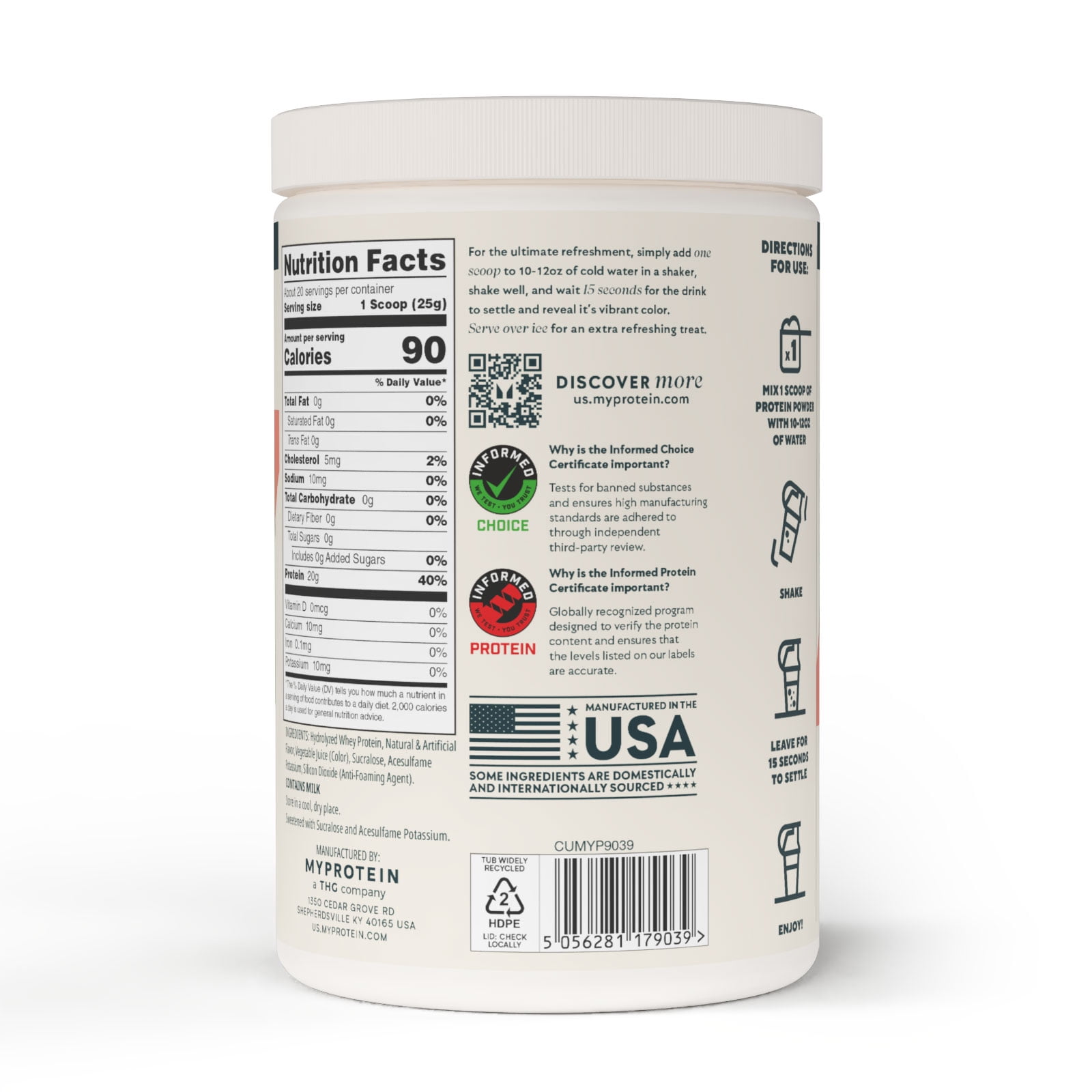 Myprotein Clear Whey Isolate Protein Powder Tropical