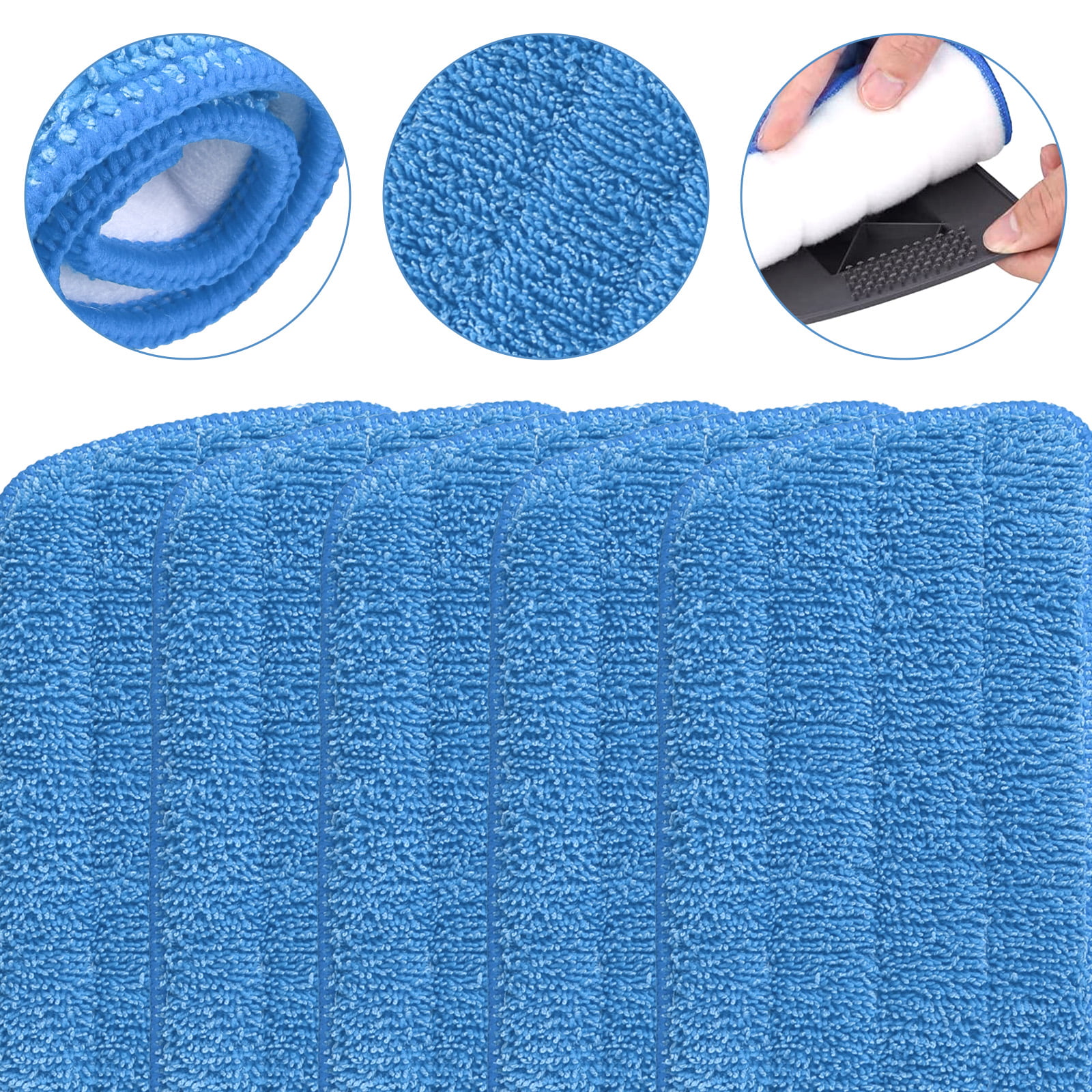 5Pcs Microfiber Pads Reveal Mops Washable Refill New For Home Cleaning Free Ship 