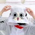 thumbnail image 3 of Kigurumi-Conjunto de pijamas cálidos para adultos, mono de animales de gato gris, pijama de Cosplay, disfraz de dibujos animados, monos para fiesta de Navidad y Halloween, 3 of 4