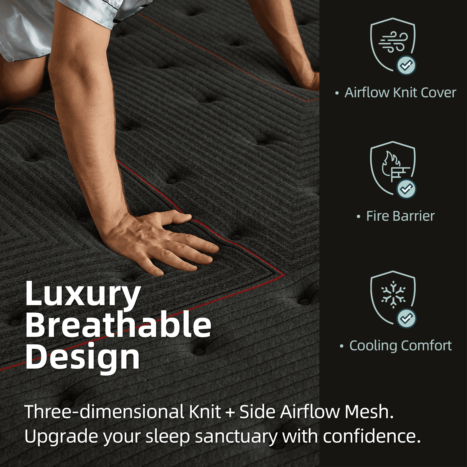 ZLNDR Aura 12 inch Hybrid Mattress, Full Size Mattresses in a Box, Cooling Gel Memory Foam, Individual Pocket Springs for Pressure Relief & Motion Isolation, Medium Firm