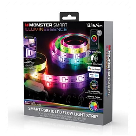 Monster - Smart LED Light Strip, 4 Meters Length, Sound Responsive