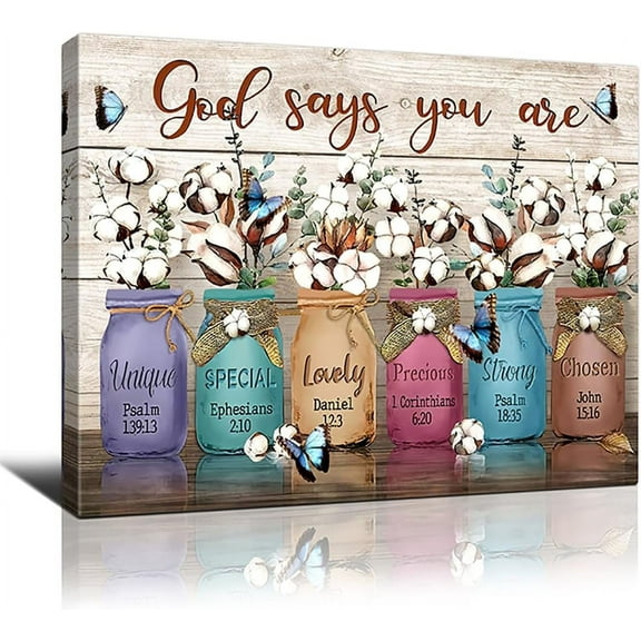 Rustic Cotton Wall Decor 12x16inch Floral Wall Decor Bathroom Decor Wall Hanging For Living Room Decor Farmhouse Wall Art For Bathrooms Flower Canvas Office Dining Room Kitchen Bedroom Bathroom Decor