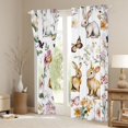 thumbnail image 3 of Feelyou Kawaii Rabbit Animal Black Out Curtains, Cute Butterfly Bunnies Curtains Pack of 2 (42x63 Each), Rustic Flower Floral Bedroom Curtains, Curtains and Drapes Decor, 3 of 6