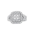 thumbnail image 2 of 14kt White Gold Round Diamond Bridal Wedding Ring Band Set 1-1/4 Cttw, 2 of 5