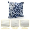 thumbnail image 4 of COMIO  Blue Leopard Print Pillowcovers Navy Throw Pillow Covers and White Cushion Case for Sofa Home Decor Bedroom Living Room, 4 of 5