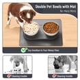 thumbnail image 3 of Marchul Elevated Stainless Steel Pet Food Bowl Detachable Double Cat Bowl Set with Non-Slip Mat for Cats Small Dogs, Black, 3 of 7