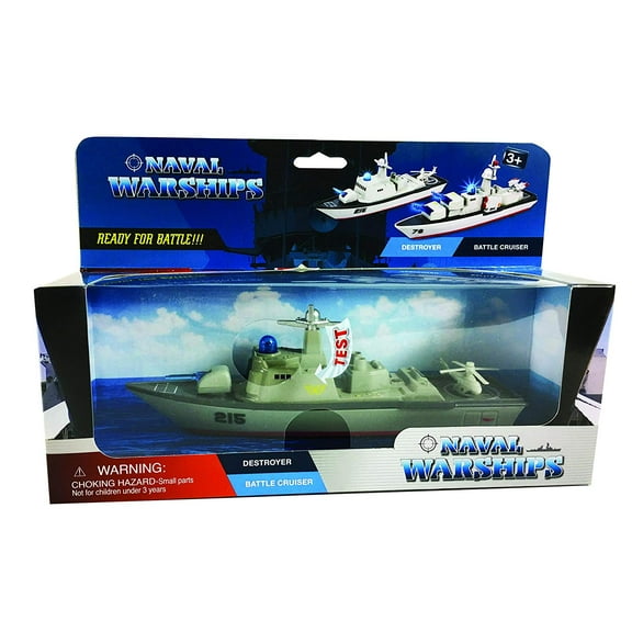 8" Navy Destroyer Naval Warships Light Sound Pull Action