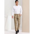 thumbnail image 3 of Pantalones estampados de animales para hombre Pantalones de vestir de fiesta de fiesta con frente plano estampado de serpiente S, 3 of 6