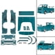 thumbnail image 4 of Kits Envolventes de Cuerpo de Plástico Baoblaze Visera Decorativa para Ventana Deflector Alerón Trasero para RC verde, 4 of 8