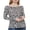 White, variant on Womens Long Sleeve Leopard Cheetah tops Animal Print Pattern T Shirt Blouse