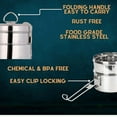 thumbnail image 4 of Stainless Steel Traditional Indian Lunch Box, Food Container,Indian Tiffin, Food storage container,Office Use (4 Tier_Design#-3 Lunch Box), 4 of 5