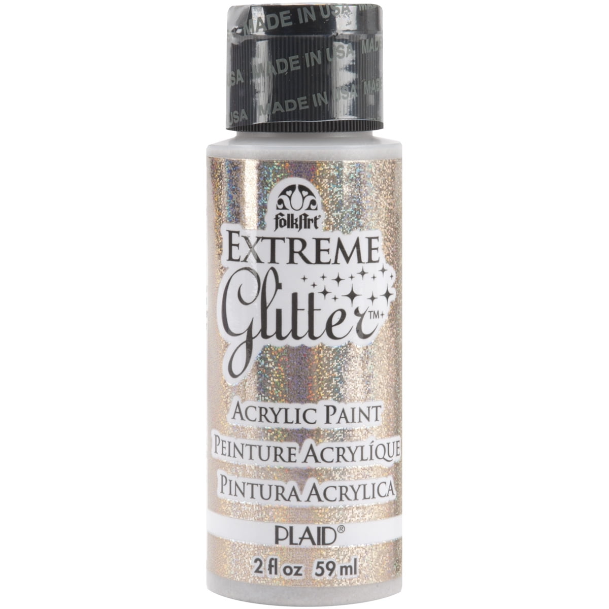 FolkArt Extreme Glitter Champagne Acrylic Paint, 2 Fl. Oz.