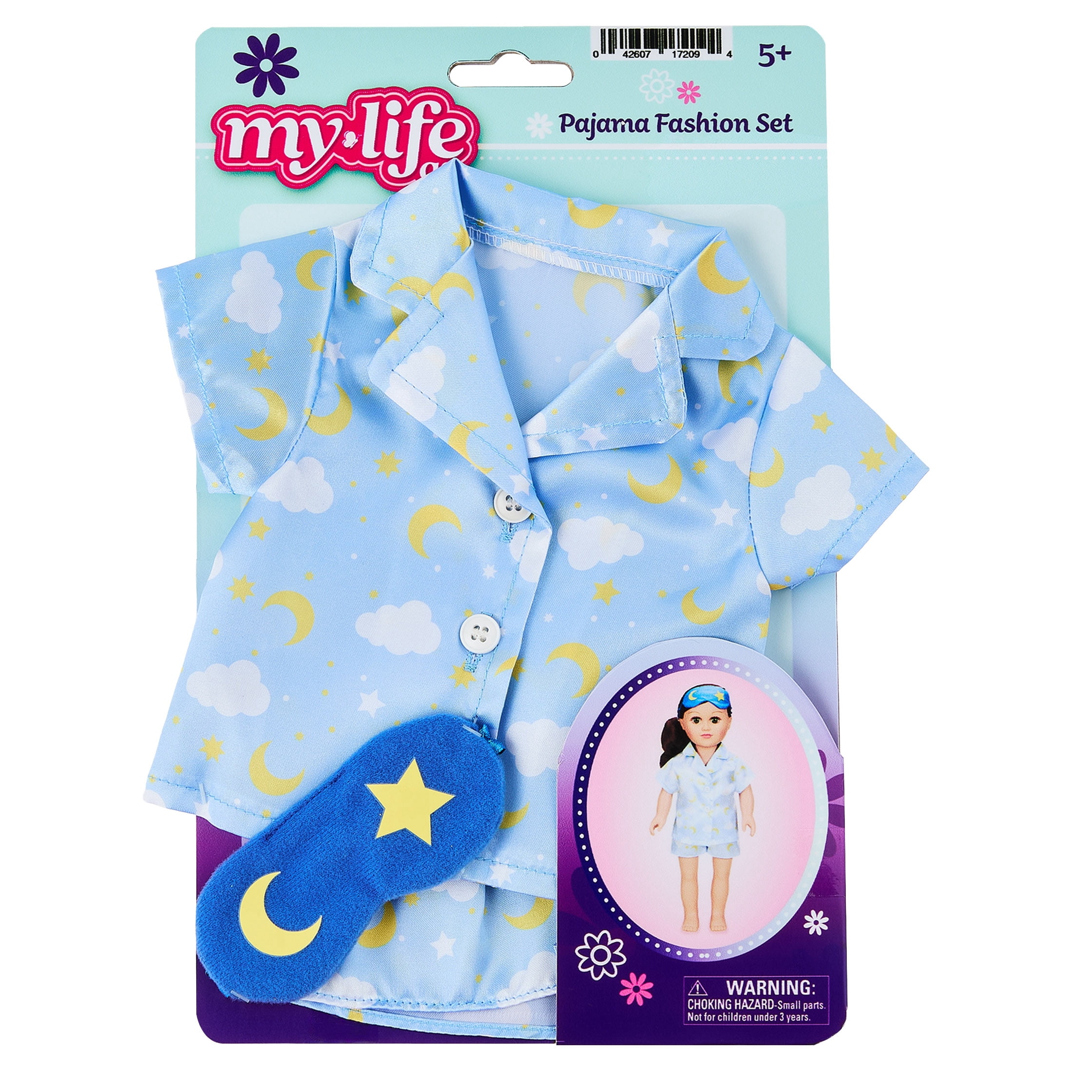 My Life As Moon Pajama Fashion Set for 18-Inch Dolls, 3 Pieces