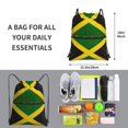 thumbnail image 3 of Retro Art Jamaican Flag Drawstring Backpack Bag Water Resistant Yoga Shopping Cinch Bag Sackpack For Men Women, 3 of 7