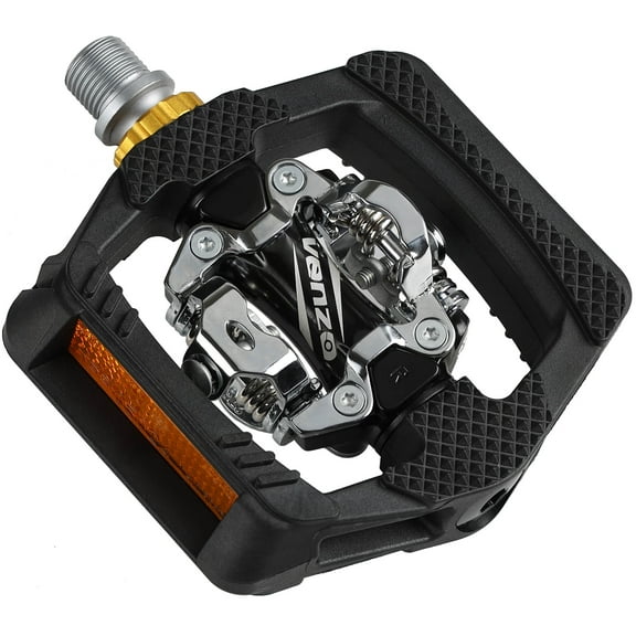 VENZO Pop-Up Shimano SPD Compatible Mountain Bike Sealed Pedals With Cleats